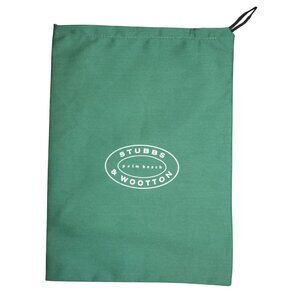 Shoe Bag Cloth By Stubbs & Wootton Palm Beach Green Dust Bag 10"x14"
